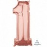 Pallone Numero 1 Rosa Gold 90 cm