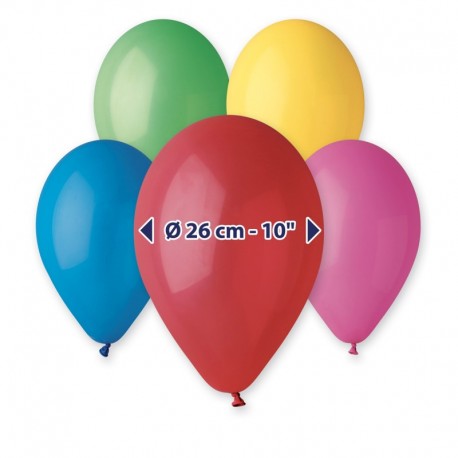 Palloncini Pastel Colori Assortiti 25 cm