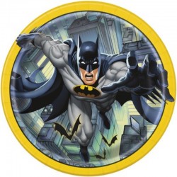 8 Piatti Tondi Carta Batman 23 cm