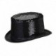 Cappello Cilindro Paillettes Nere