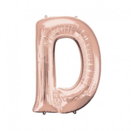 Pallone Lettera D Rosa Gold 40 cm