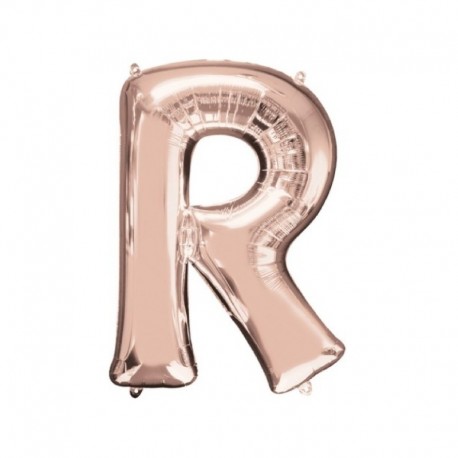 Pallone Lettera R Rosa Gold 40 cm