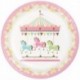 8 Piatti Tondi Carta Carousel 23 cm