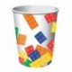 8 Bicchieri Carta Lego Block 266 ml