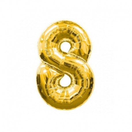 Pallone Numero 8 Oro 40 cm