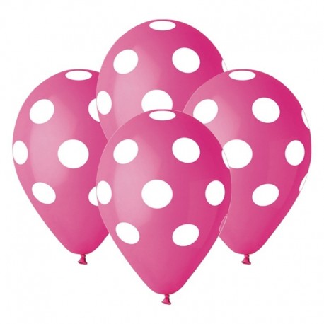 Palloncini Pois Fucsia 30 cm