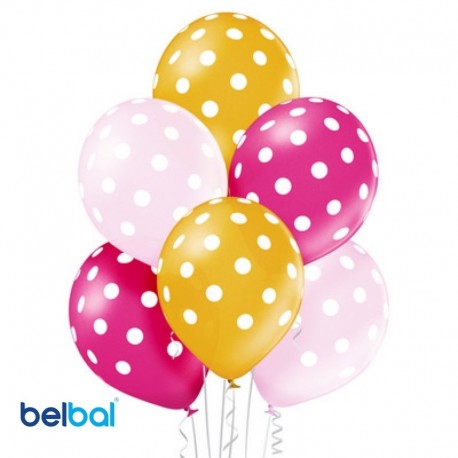 Palloncini Pois Color Girl 30 cm