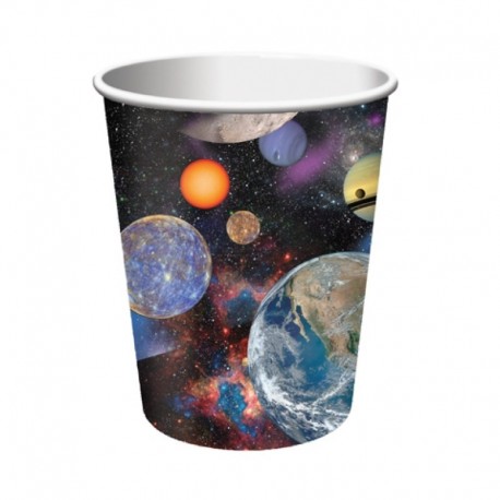 8 Bicchieri Carta Space Blast 266 ml