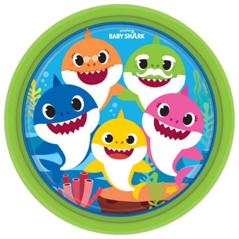 8 Piatti Tondi Carta Baby Shark 23 cm - Balloon Planet