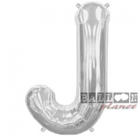 Pallone Lettera J Argento 90 cm