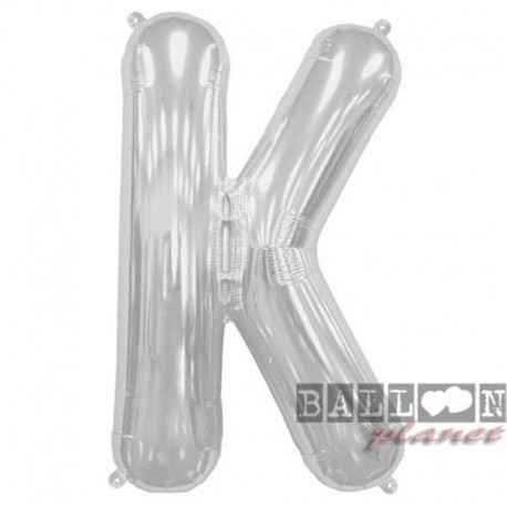 Pallone Lettera K Argento 90 cm