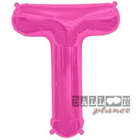 Pallone Lettera T Fucsia 90 cm