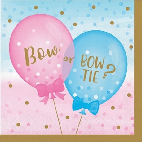 16 Tovaglioli Gender Reveal 33x33 cm