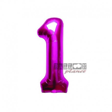 Pallone Numero 1 Fucsia 40 cm