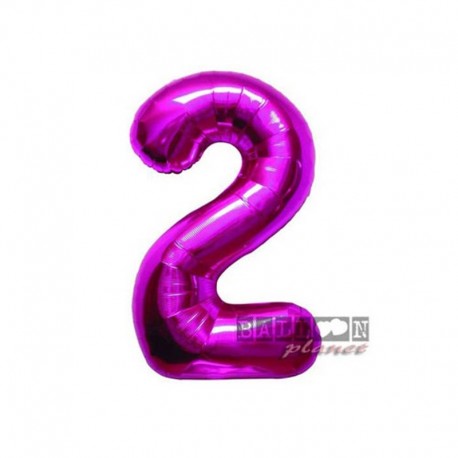 Pallone Numero 2 Fucsia 40 cm