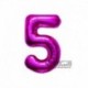 Pallone Numero 5 Fucsia 40 cm