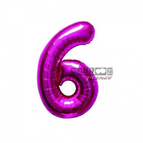 Pallone Numero 6 Fucsia 40 cm