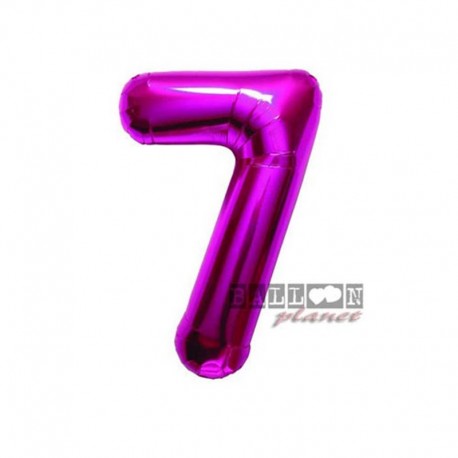 Pallone Numero 7 Fucsia 40 cm