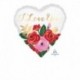 Pallone Cuore Rose Bouquet 45 cm