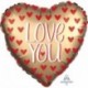 Pallone Cuore I Love You Gold 70 cm