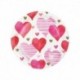 8 Piatti Tondi Carta Hearts 18 cm