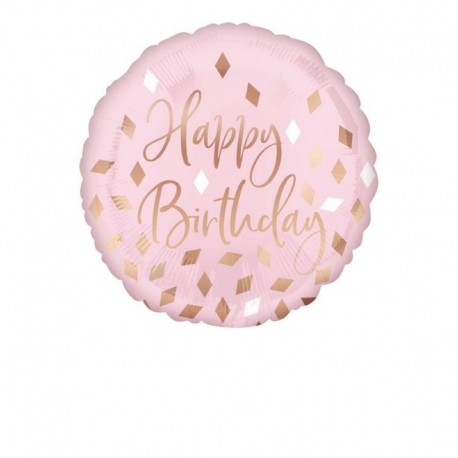 Pallone Rose Gold Birthday 45 cm