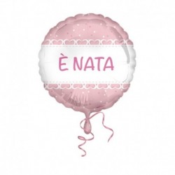 Pallone E' Nata Cuori Rosa 45 cm