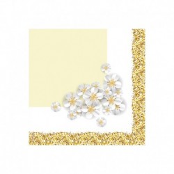 20 Tovaglioli Glitter Oro 25x25 cm