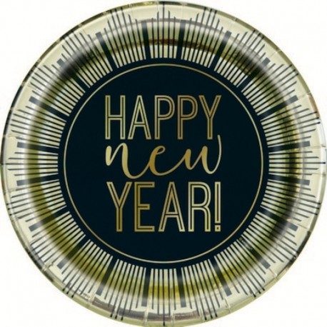 8 Piatti Carta Roaring New Year 23 cm