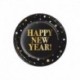 8 Piatti Carta Golden New Year 18 cm