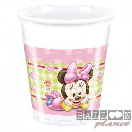 8 Bicchieri Plastica Minnie 200 ml