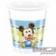 8 Bicchieri Plastica Baby Mickey 200 ml