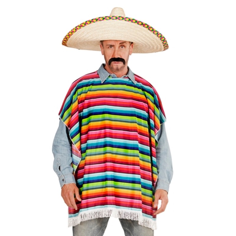 Sombrero messicano multicolore per bambini con pon pon pon