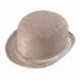 Cappello Bombetta Feltro Lurex Argento