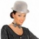 Cappello Bombetta Feltro Lurex Argento