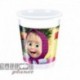 8 Bicchieri Plastica Masha e Orso 200 ml