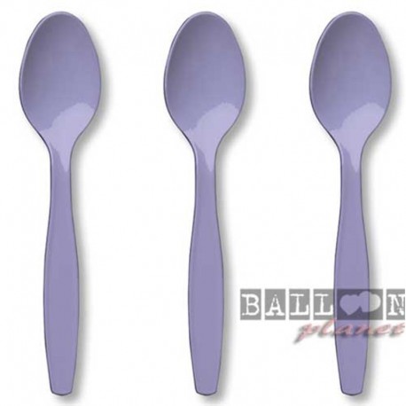 10 Cucchiai Plastica Lavanda 16 cm