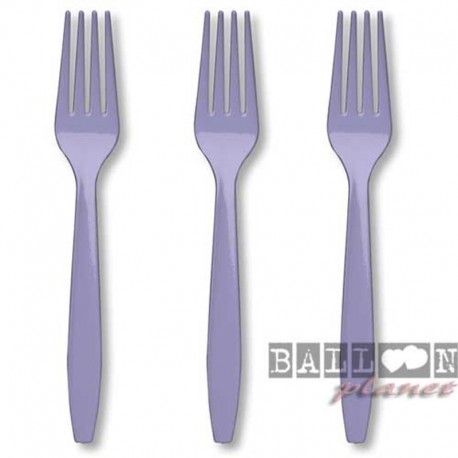 10 Forchette Plastica Lavanda 16 cm